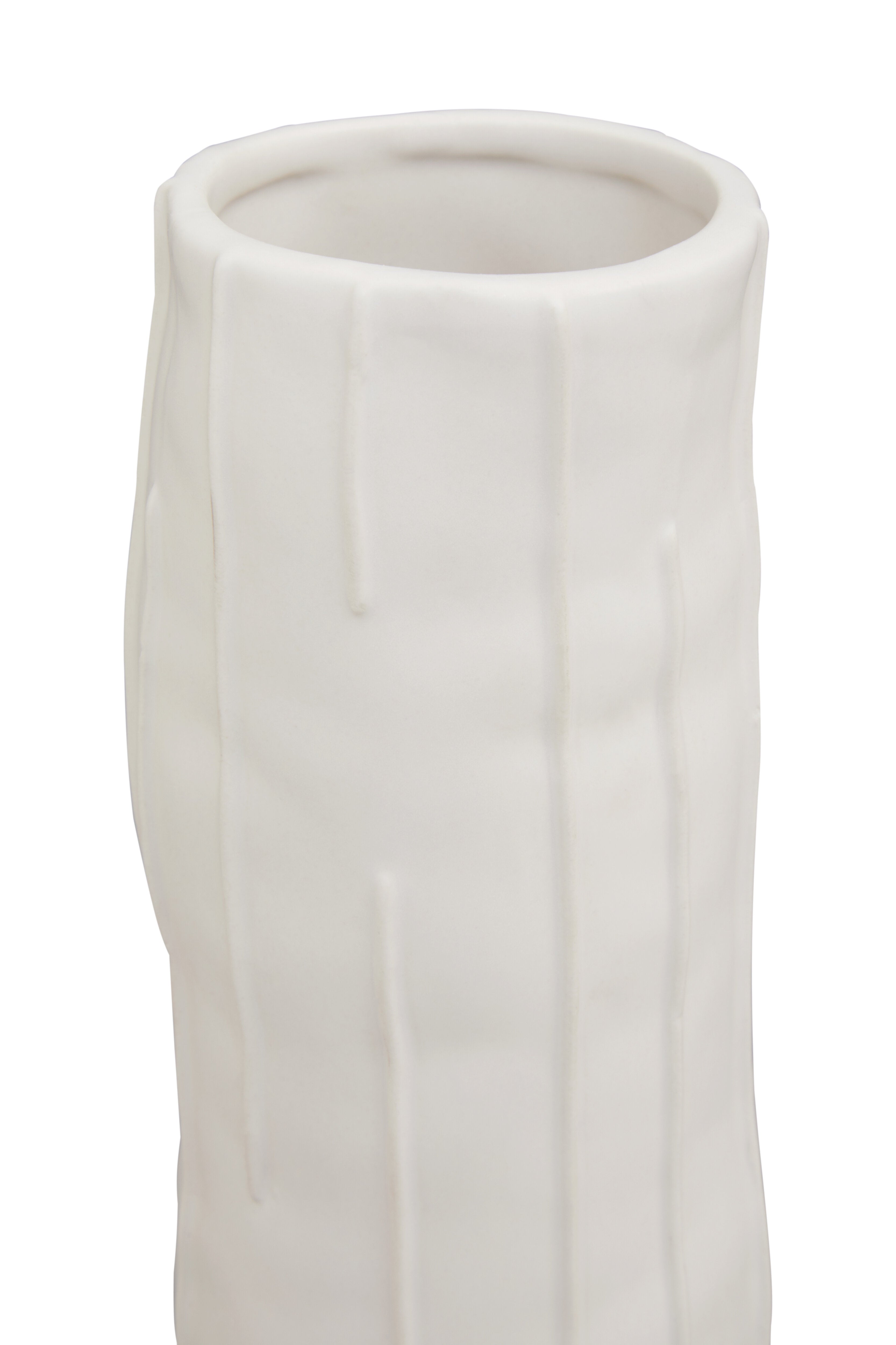 Allori Textured White Ceramic Vase Small